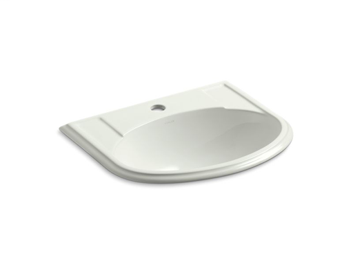 Devonshire® drop-in bathroom sink with single faucet hole, Dune