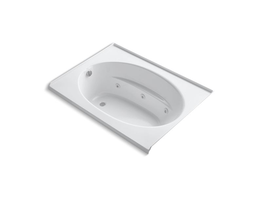 Windward® 60" x 42" alcove whirlpool with integral flange, left-hand drain and heater, White