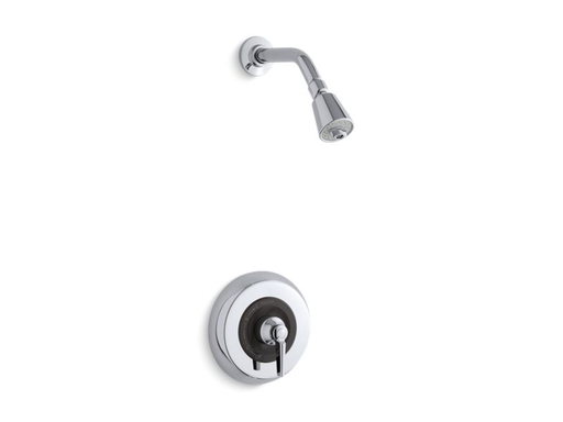 Triton® Rite-Temp® shower valve trim with lever handle and 2.5 gpm showerhead, Polished Chrome