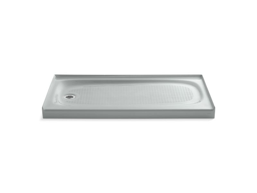 Salient® 60" x 30" single threshold left-hand drain shower base, Ice™ Grey