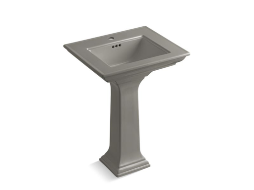 Memoirs® Stately 24" pedestal bathroom sink with single faucet hole, Cashmere