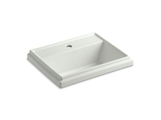 Tresham® rectangular drop-in bathroom sink with single faucet hole, Dune