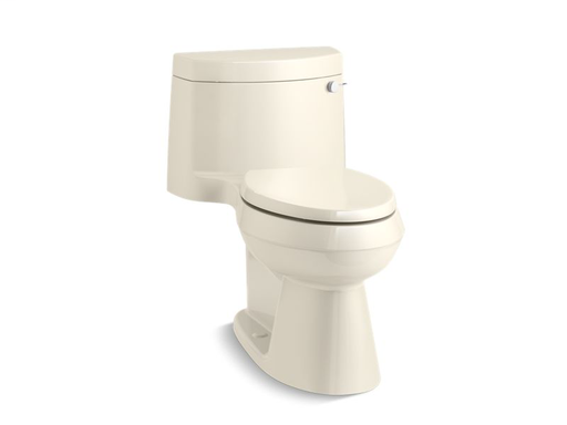 Cimarron® Comfort Height® one-piece elongated 1.28 gpf toilet with AquaPiston® flush technology, right-hand trip lever and concealed trapway, Almond