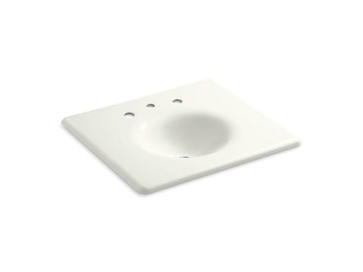 Iron/Impressions® 25" vanity-top bathroom sink with 8" widespread faucet holes, Dune