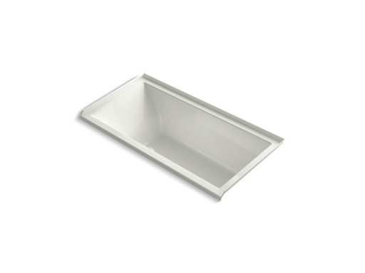 Underscore® Rectangle 60" x 30" alcove bath with Bask® heated surface, integral flange and right-hand drain, Dune