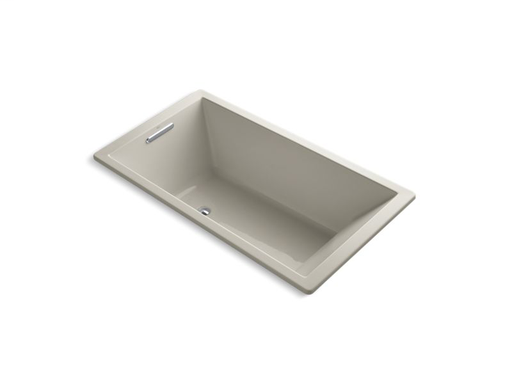 Underscore® Rectangle 66" x 36" drop-in VibrAcoustic® bath with end drain, Sandbar