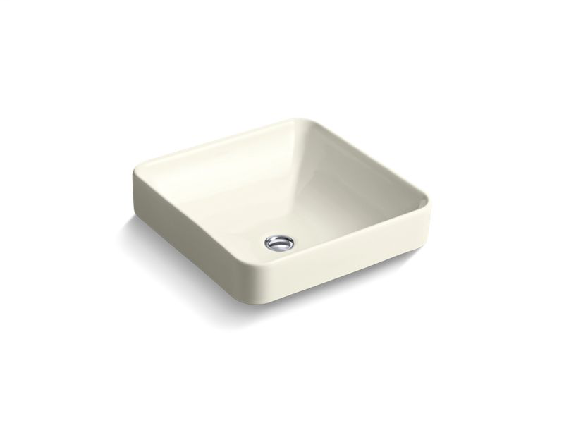 Vox® Square vessel bathroom sink, Biscuit
