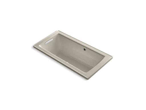 Archer® 60" x 30" drop-in BubbleMassage™ Air Bath with Bask™ heated surface and reversible drain, Sandbar