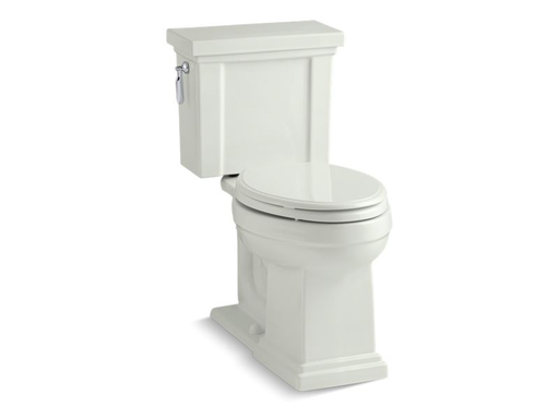 Tresham® Comfort Height® two-piece elongated 1.28 gpf toilet with AquaPiston® flushing technology and left-hand trip lever, seat not included, Dune
