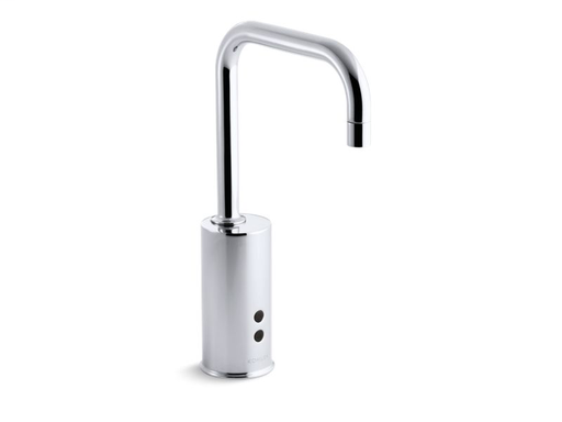 Gooseneck single-hole Touchless™ hybrid energy cell-powered commercial faucet with Insight™ technology, Polished Chrome