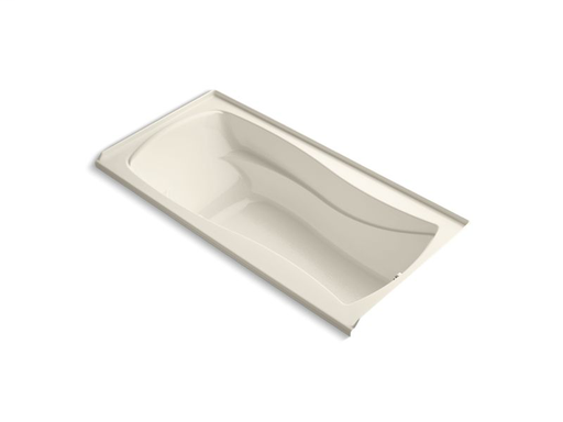 Mariposa® 72" x 36" alcove BubbleMassage™ Air Bath with integral flange and right-hand drain, Almond