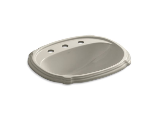 Portrait® drop-in bathroom sink with 8" widespread faucet holes, Sandbar