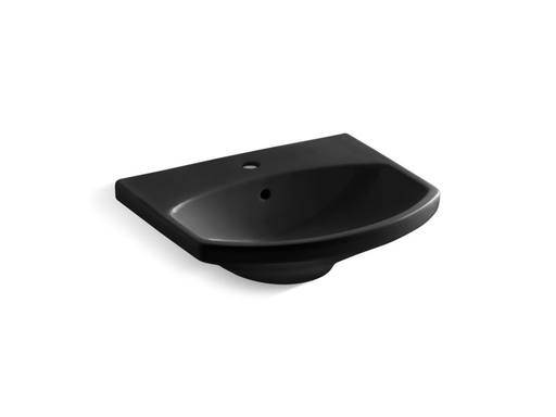 Cimarron® bathroom sink with single-hole faucet hole, Black Black