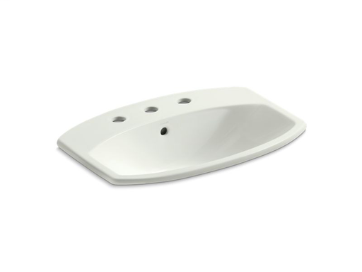 Cimarron® drop-in bathroom sink with 8" widespread faucet holes, Dune