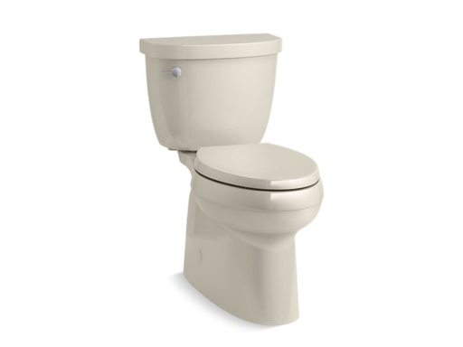 Cimarron® Comfort Height® two-piece elongated 1.28 gpf toilet with skirted trapway, seat not included, Sandbar
