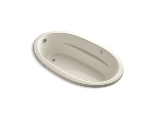 Sunward® 72" x 42" drop-in BubbleMassage™ Air Bath with Bask® heated surface, Almond