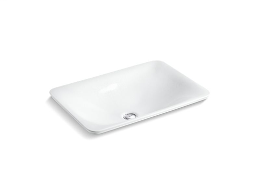 Sartorial™ Paisley in White on Carillon® Rectangle Wading Pool® bathroom sink, White