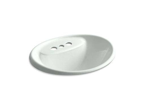 Tides® drop-in bathroom sink with 4" centerset faucet holes, Sea Salt