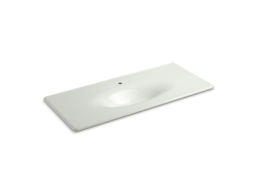 Iron/Impressions® 49" vanity-top bathroom sink with single faucet hole, Dune