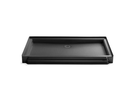 Memoirs® 60" x 34" single threshold rear center drain shower base, Black Black