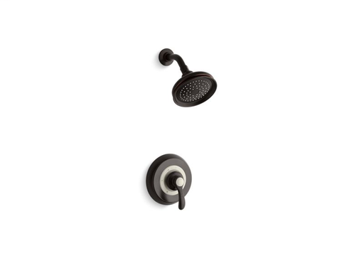 Fairfax® Rite-Temp® shower valve trim with lever handle and 2.5 gpm showerhead, Oil-Rubbed Bronze