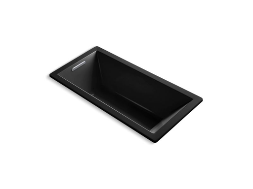 Underscore® Rectangle 66" x 32" drop-in VibrAcoustic® + BubbleMassage™ Air Bath, Black Black