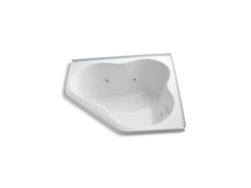 5454 54" x 54" alcove whirlpool with integral flange, White