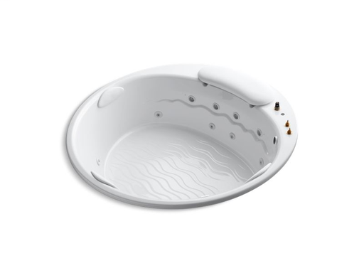 Riverbath® 75" drop-in whirlpool with heater without jet trim, White