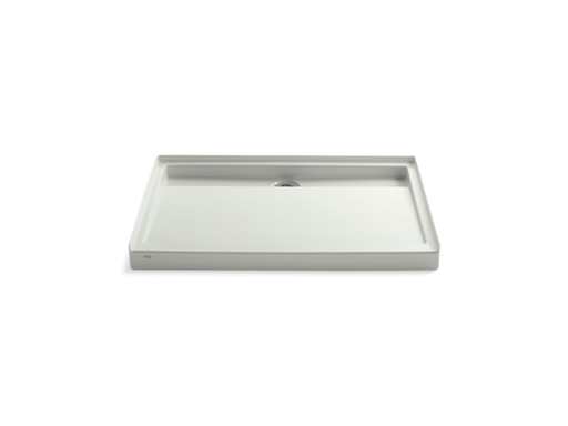 Groove® 48" x 36" single threshold rear center drain shower base, Dune