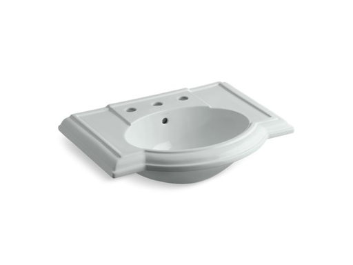 Devonshire® bathroom sink with 8" widespread faucet holes, Ice™ Grey