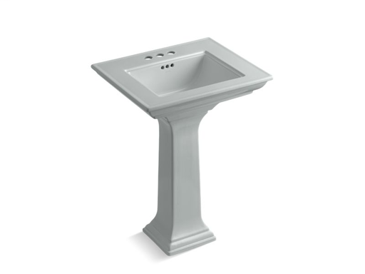 Memoirs® Stately 24" pedestal bathroom sink with 4" centerset faucet holes, Ice™ Grey