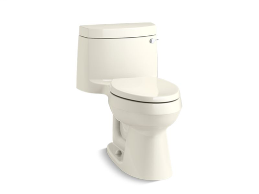 Cimarron® Comfort Height® one-piece elongated 1.28 gpf toilet with AquaPiston® flushing technology and right-hand trip lever, Biscuit