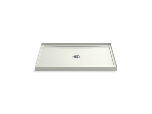 Rely® 48" x 34" single-threshold shower base with center drain, Dune