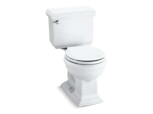 Memoirs® Classic Comfort Height® two-piece round-front 1.28 gpf toilet with AquaPiston® flush technology and Insuliner® tank liner, seat not included, White