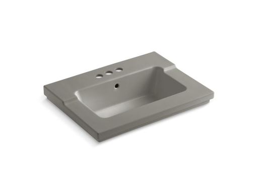 Tresham® vanity-top bathroom sink with 4" centerset faucet holes, Cashmere