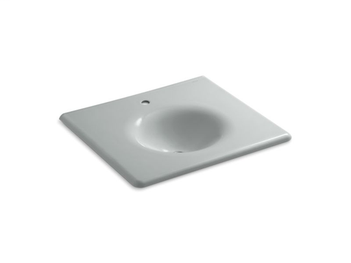 Iron/Impressions® 25" vanity-top bathroom sink with single faucet hole, Ice™ Grey