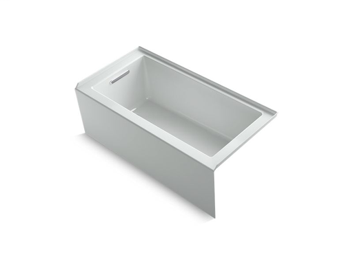 Underscore® 60" x 30" alcove bath with integral apron, integral flange and left-hand drain, Ice™ Grey™