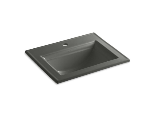 Memoirs® Stately drop-in bathroom sink with single faucet hole, Thunder Grey