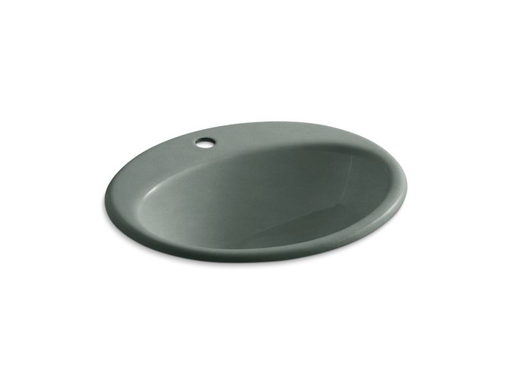 Farmington® drop-in bathroom sink with single faucet hole, Basalt