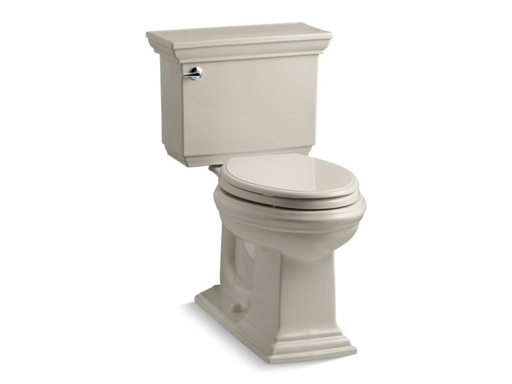Memoirs® Stately Comfort Height® two-piece elongated 1.28 gpf toilet with AquaPiston® flushing technology, left-hand trip lever and Insuliner® tank liner, seat not included, Sandbar