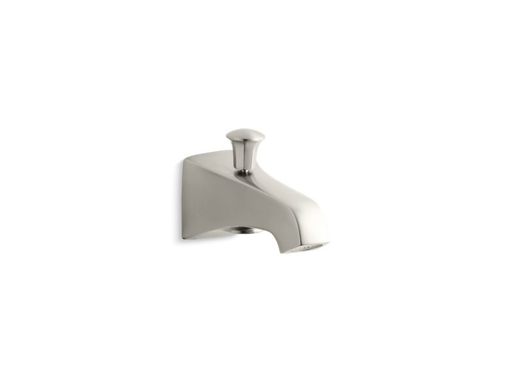 Memoirs® Stately wall-mount 6" diverter bath spout, Vibrant Brushed Nickel