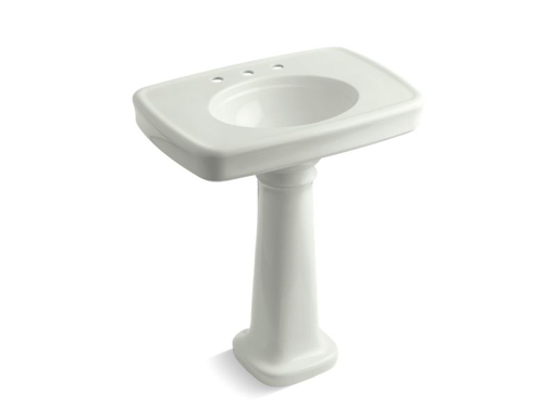 Bancroft® 30" pedestal bathroom sink with 8" widespread faucet holes, Dune
