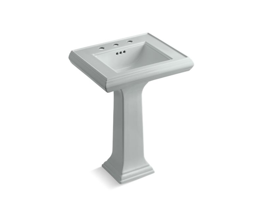Memoirs® Classic 24" pedestal bathroom sink with 8" widespread faucet holes, Ice™ Grey