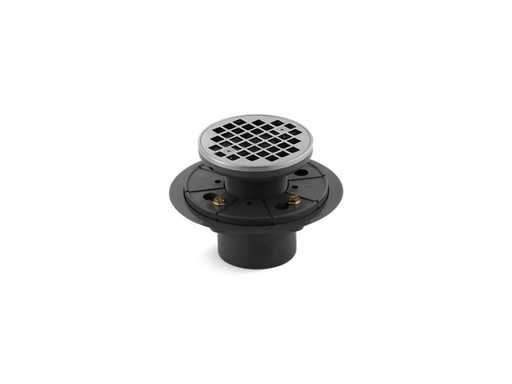Round design tile-in shower drain, Brushed Chrome