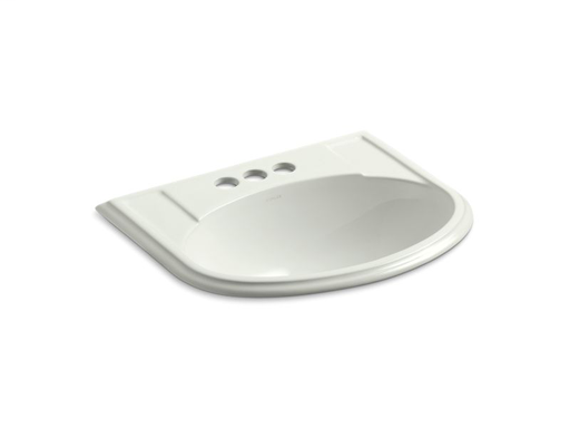 Devonshire® drop-in bathroom sink with 4" centerset faucet holes, Dune