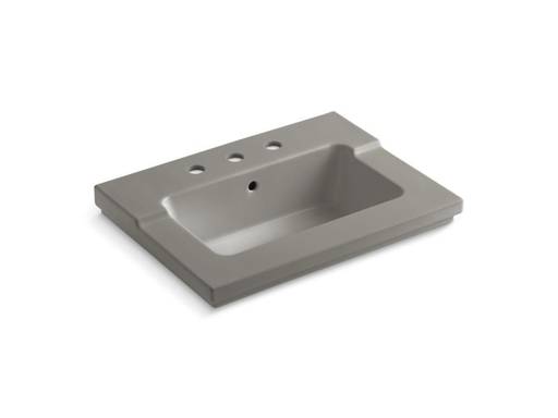 Tresham® vanity-top bathroom sink with 8" widespread faucet holes, Cashmere