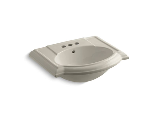 Devonshire® bathroom sink with 4" centerset faucet holes, Sandbar