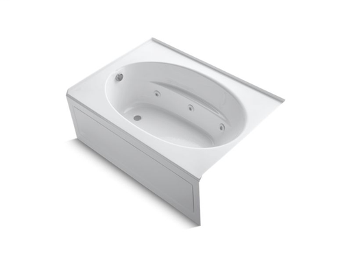 Windward® 60" x 42" alcove whirlpool with integral apron, left-hand drain and heater, White