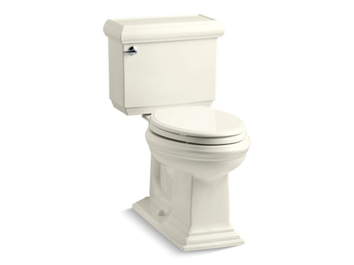 Memoirs® Classic Comfort Height® two-piece elongated 1.28 gpf toilet with AquaPiston® flushing technology, left-hand trip lever and Insuliner® tank liner, seat not included, Biscuit