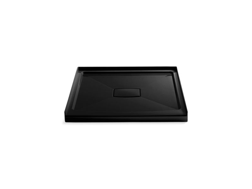 Archer® 42" x 42" single threshold center drain shower base with removable cover, Black Black